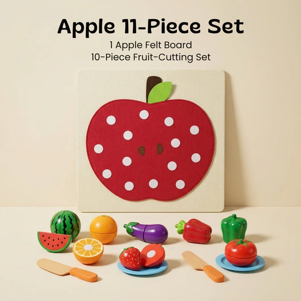 TibaToes™ ApplePatch Felt Food Sorting Board