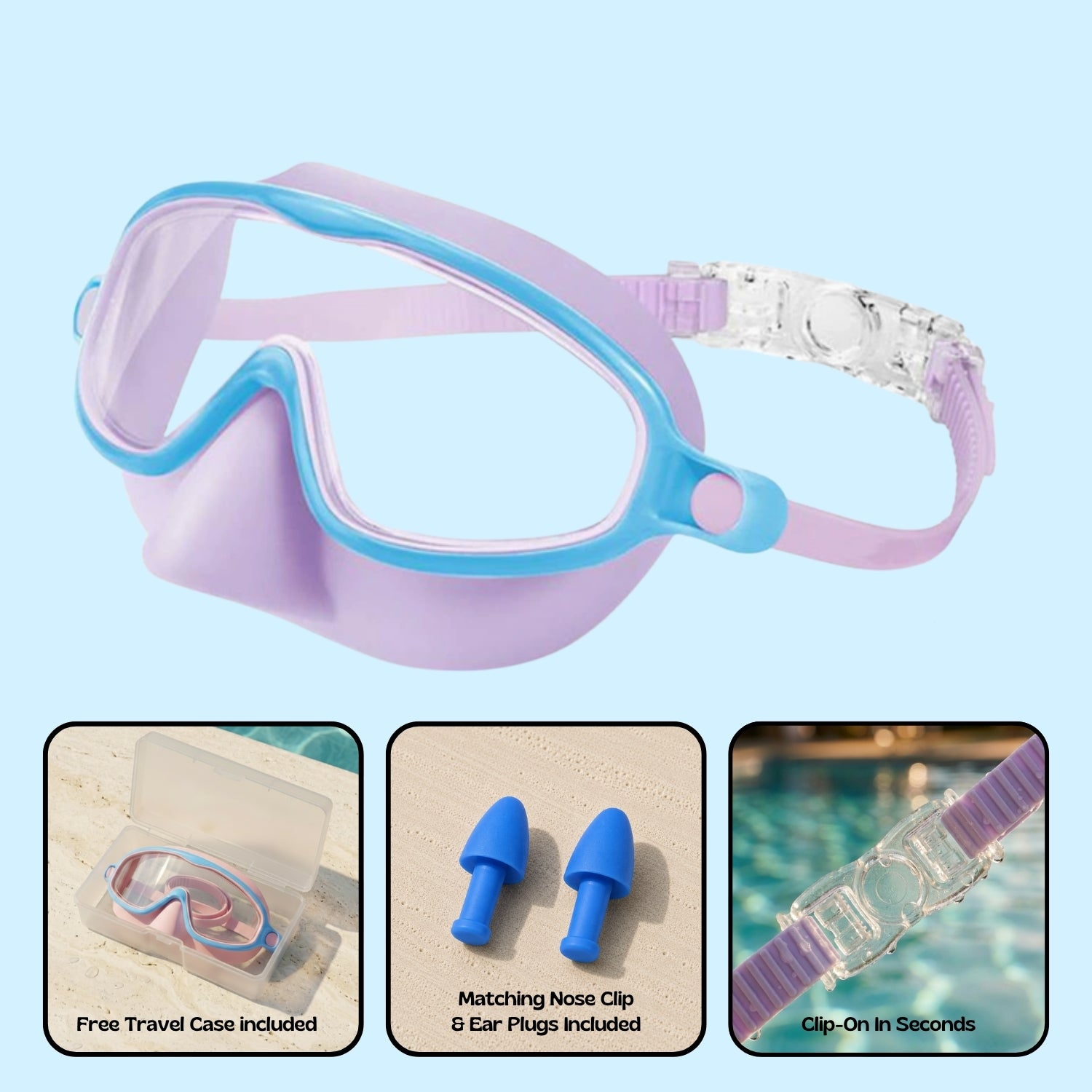 TibaToes™ Clip-On Swim Goggles