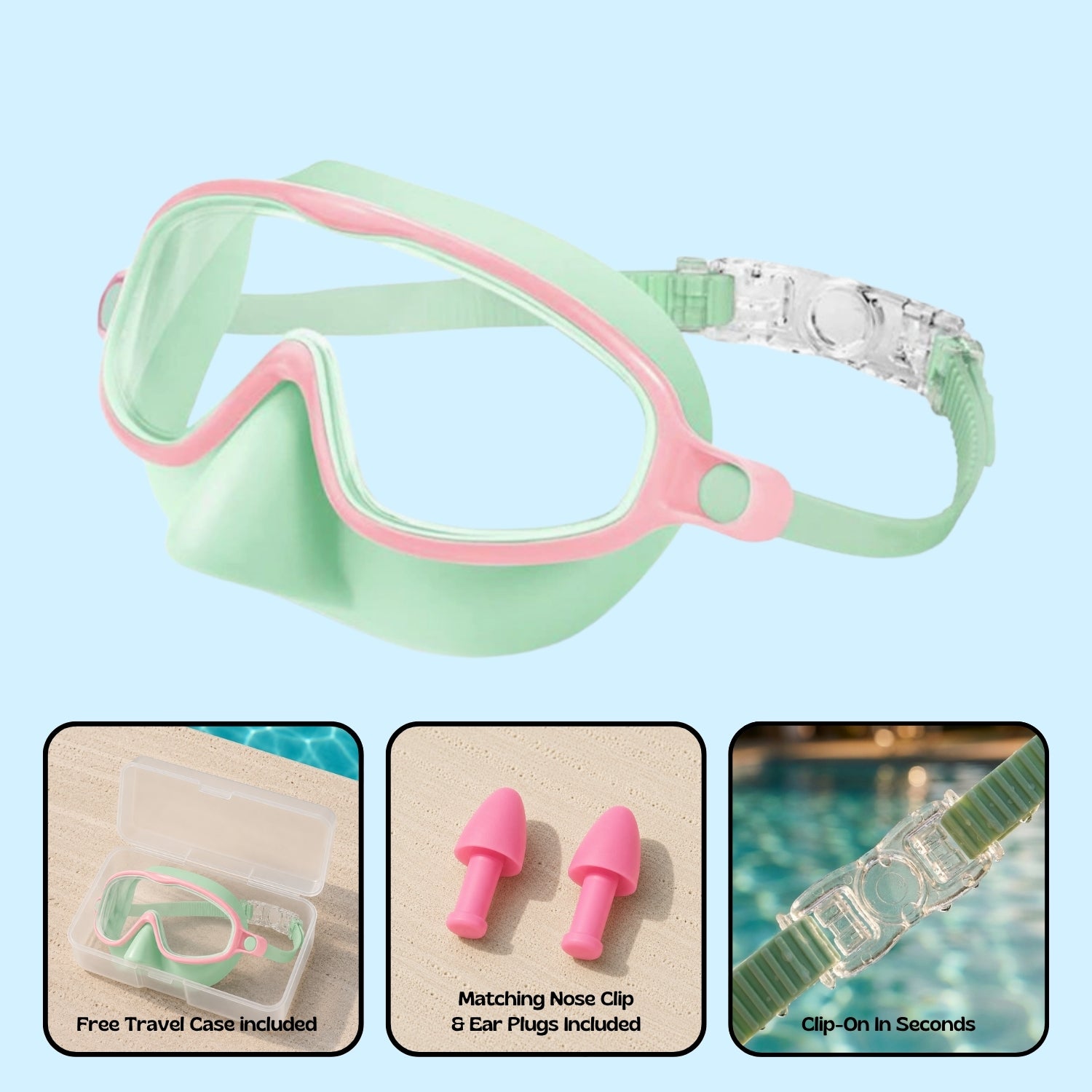TibaToes™ Clip-On Swim Goggles