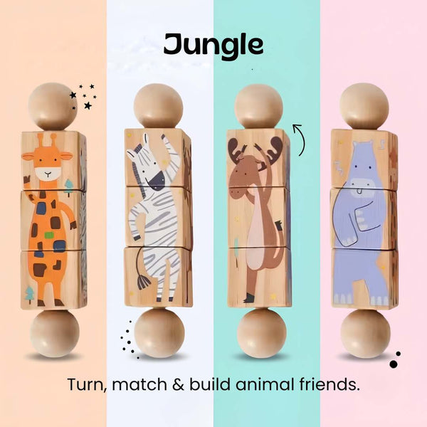 TibaToes™ Spin & Match Animal Friends