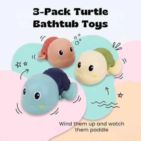 TibaToes™ 3-Pack Turtle Bathtub Toys