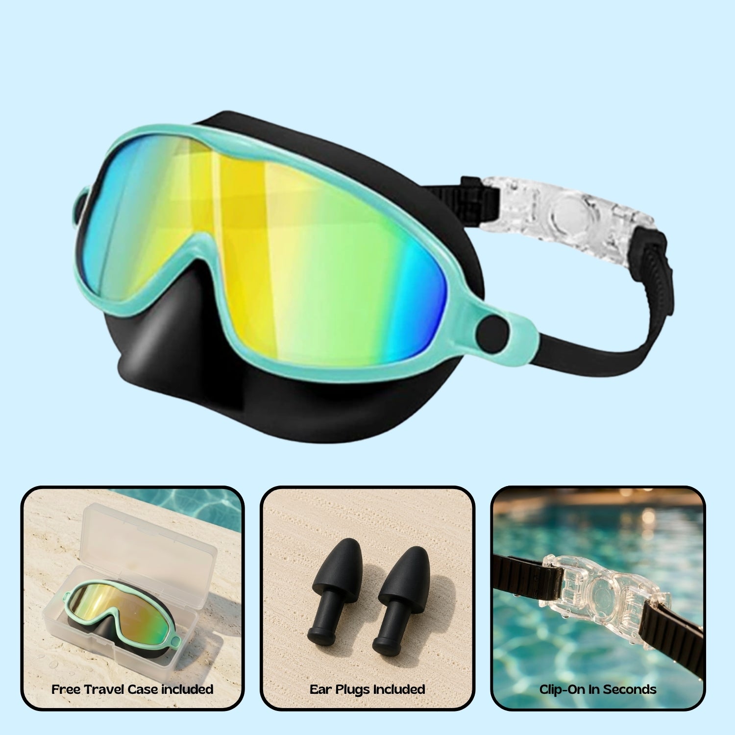 TibaToes™ Clip-On Swim Goggles