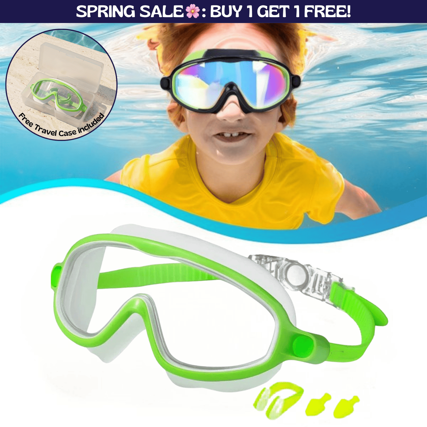 TibaToes™ Clip-On Swim Goggles