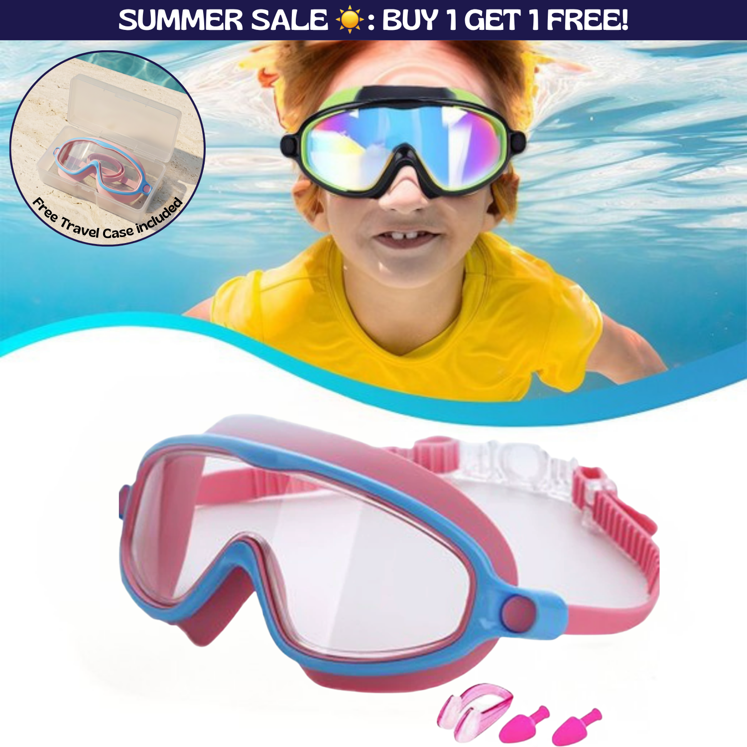 TibaToes™ Clip-On Swim Goggles