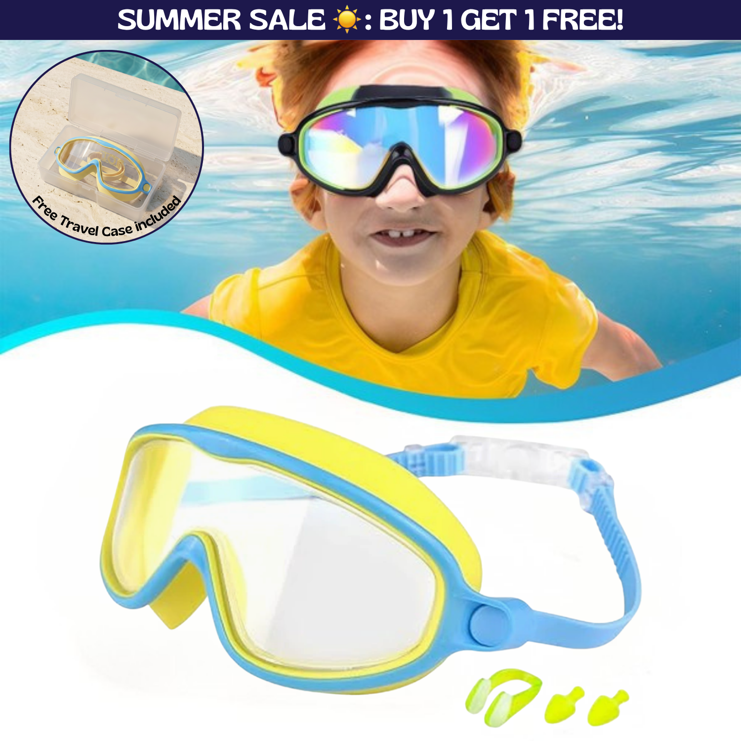 TibaToes™ Clip-On Swim Goggles