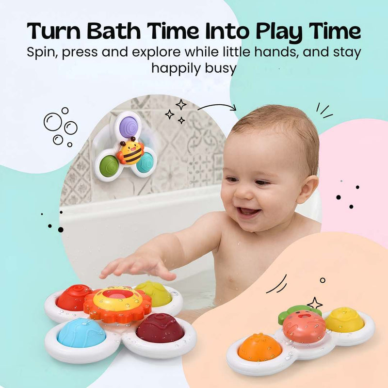 TibaToes™ Montessori Texture Spinning 3-Piece Set