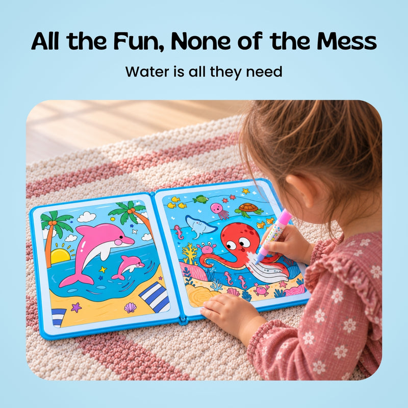 TibaToes MagicSplash Water Coloring Book