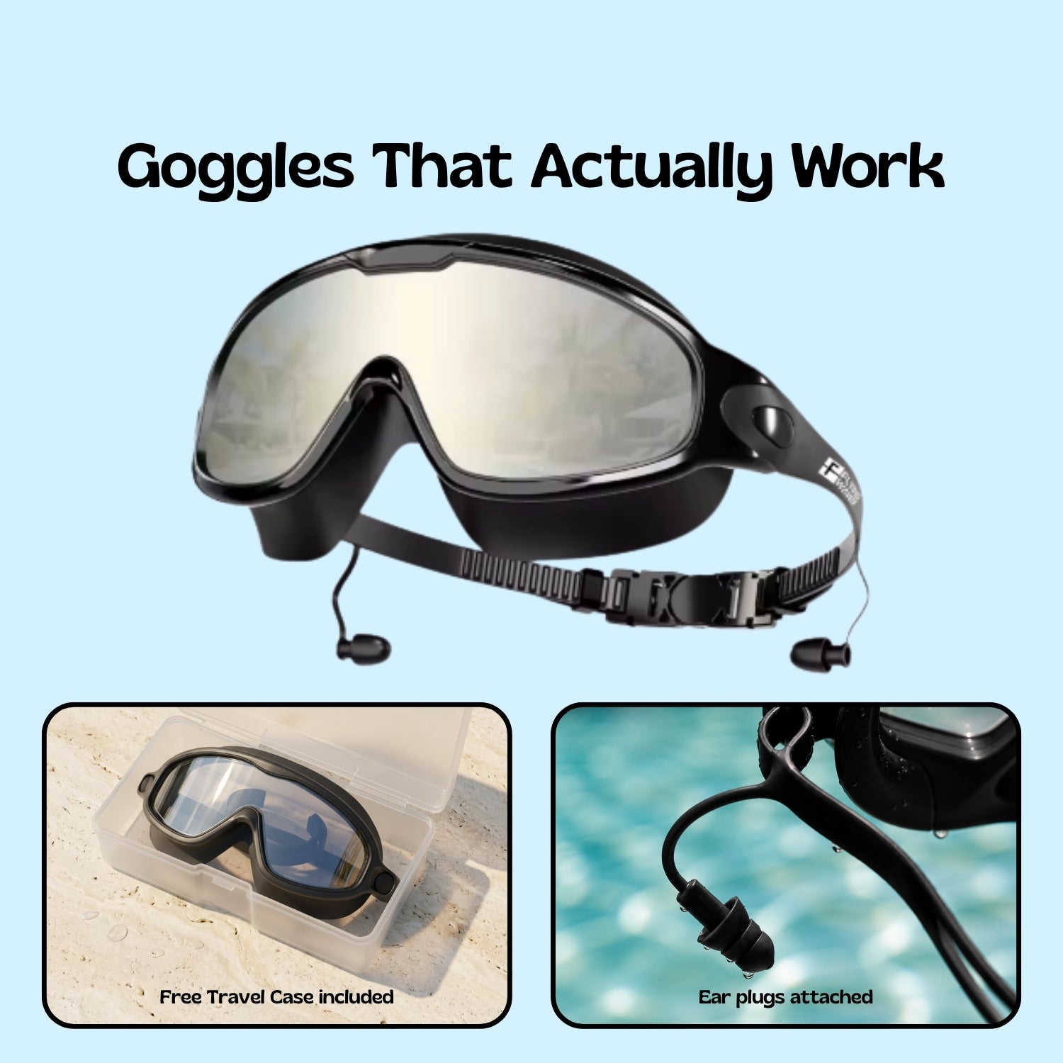 TibaToes™ Clip-On Swim Goggles