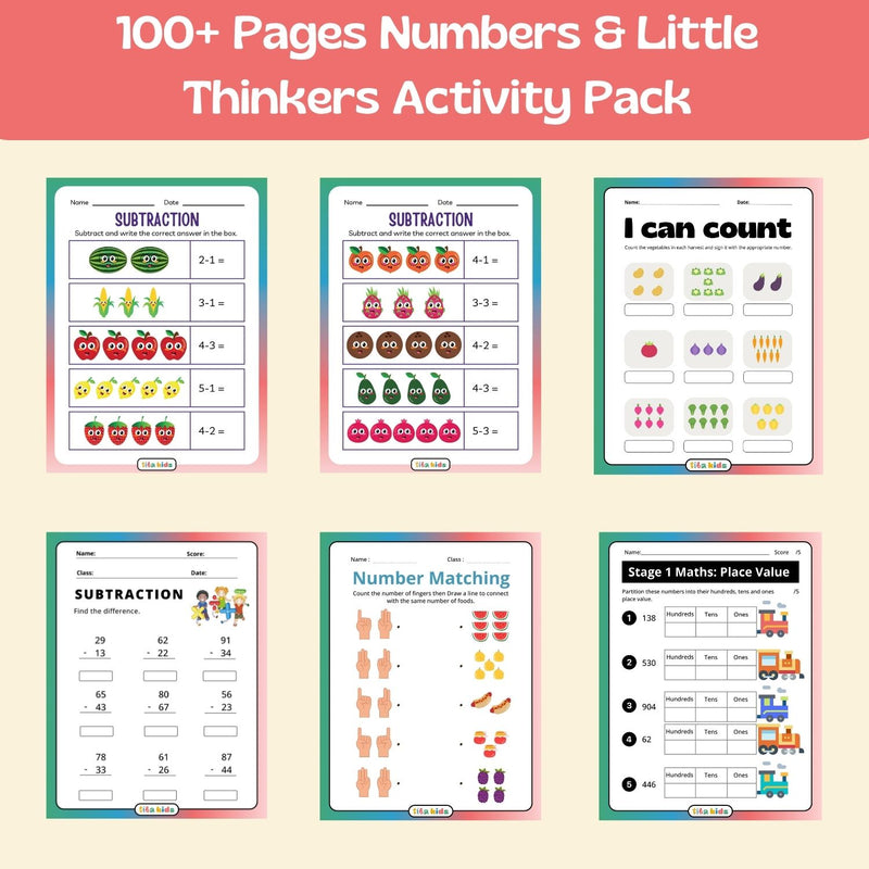 100+ Pages Numbers & Little Thinkers Activity Pack