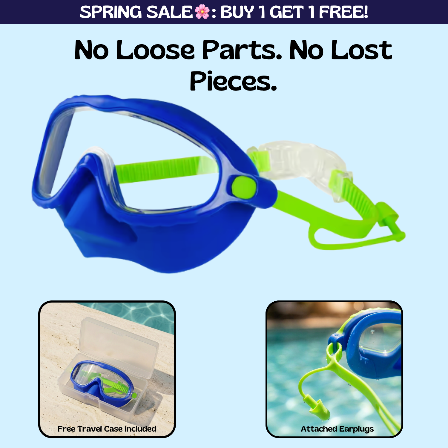 TibaToes™ Clip-On Swim Goggles