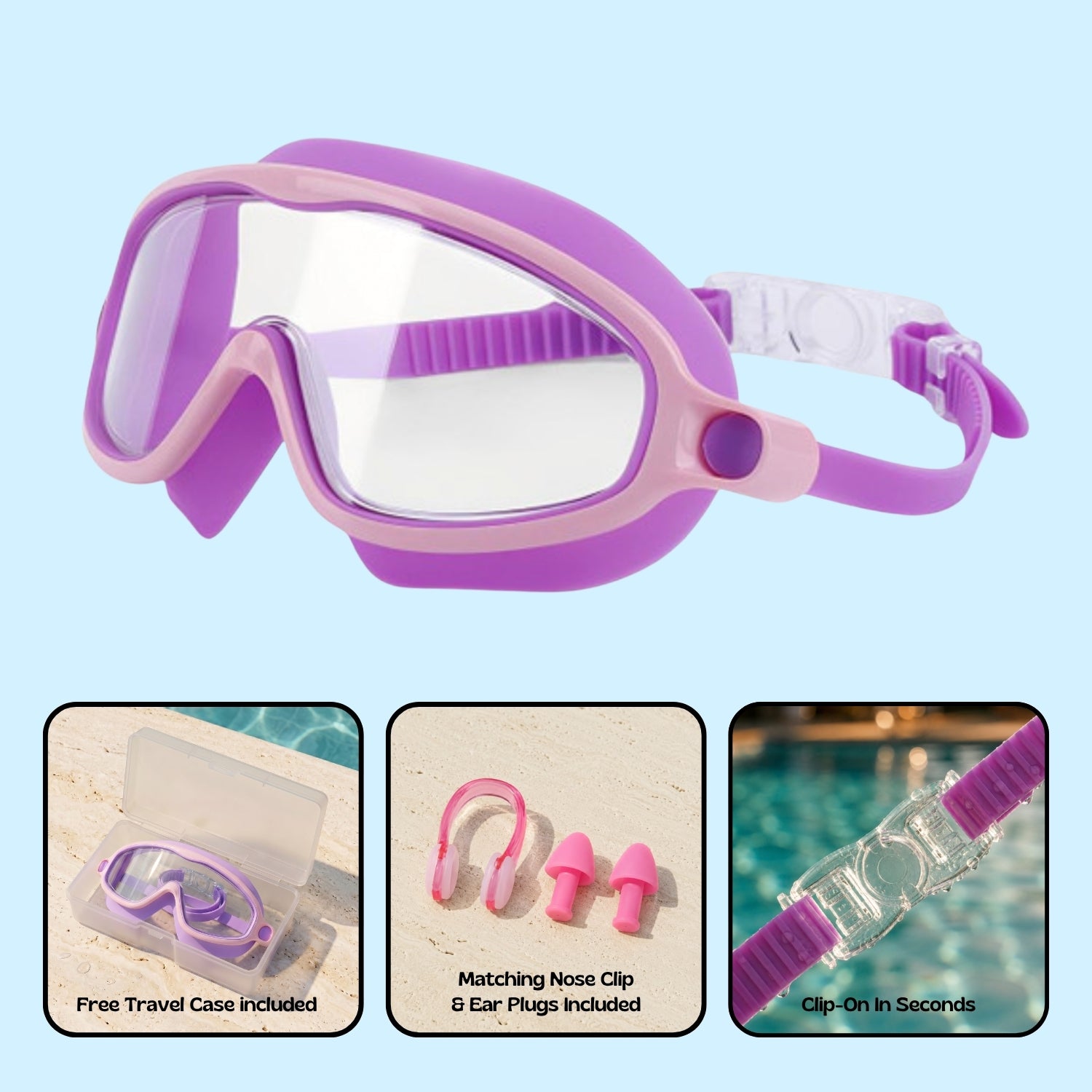 TibaToes™ Clip-On Swim Goggles