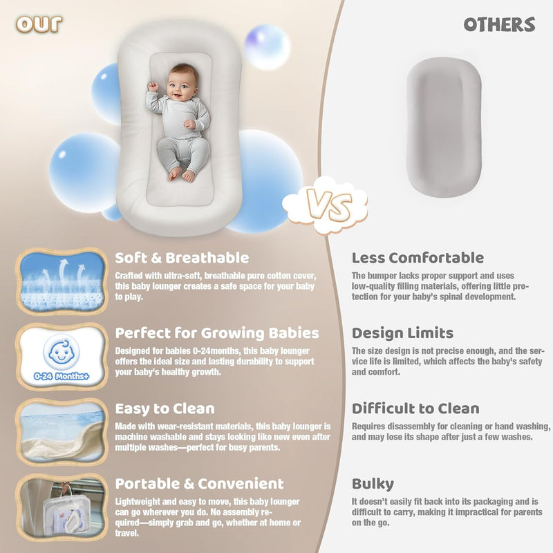 TibaToes™ SnuggleNest Baby Lounger