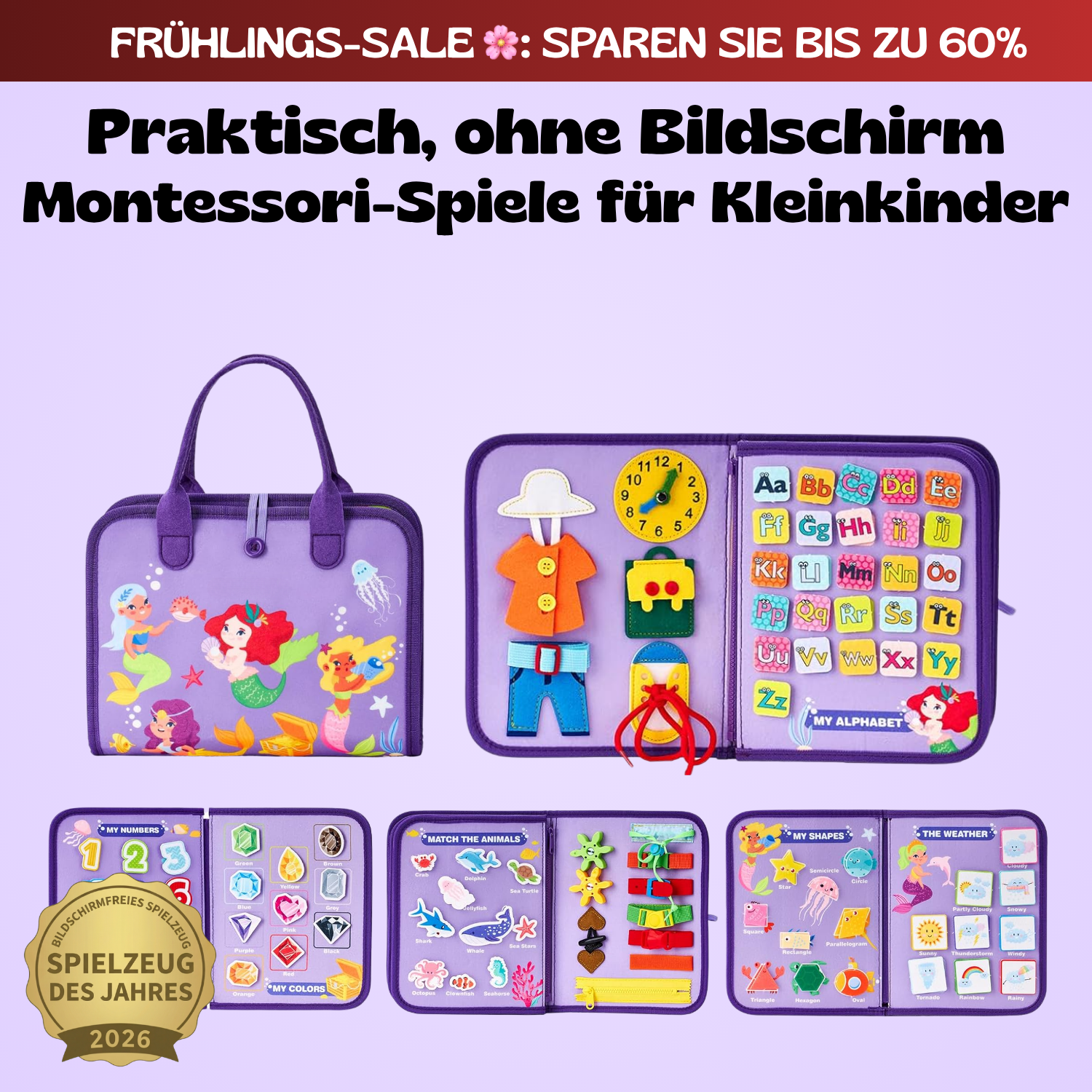 TibaToes™ Montessori-Aktivitätsbrett