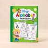 AlphabetQuest Tracing Workbook. Clean product photograph on a warm beige studio surface.