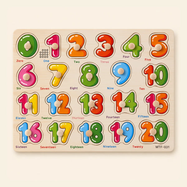 Fun Number Board shown on a calm warm beige background.