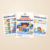 The actual Calm Nights Bedtime Routine Pack cover and two visible activity-page previews on a warm beige background.