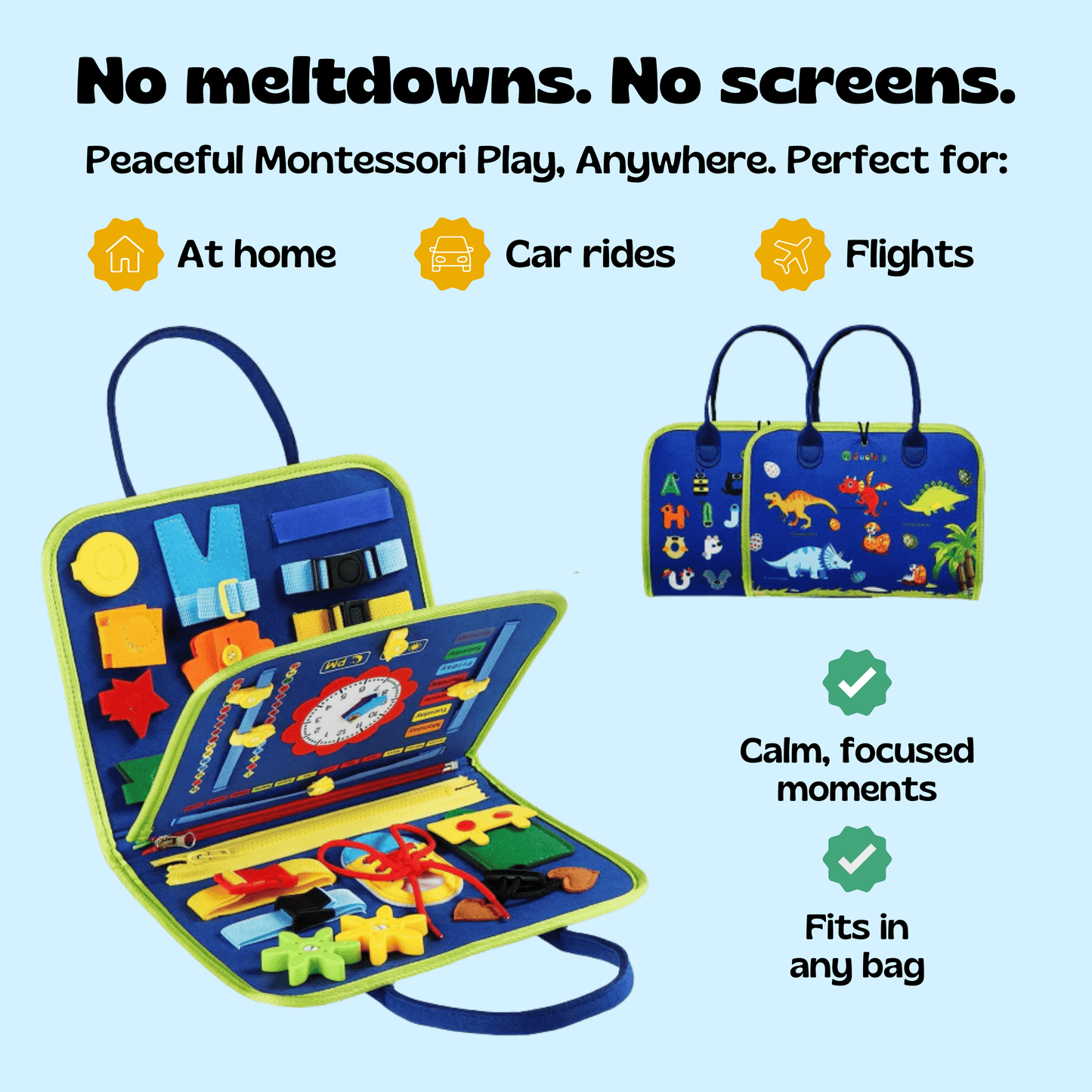 TibaToes™ Toddler Montessori Busy Board