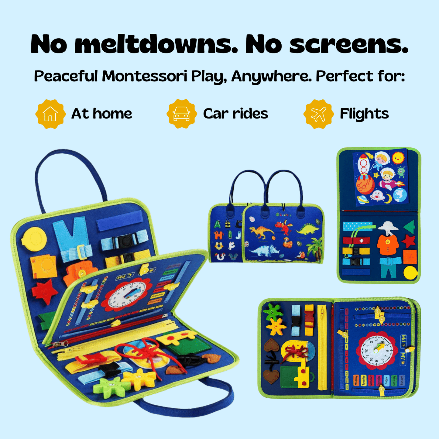 TibaToes™ Montessori Busy Board