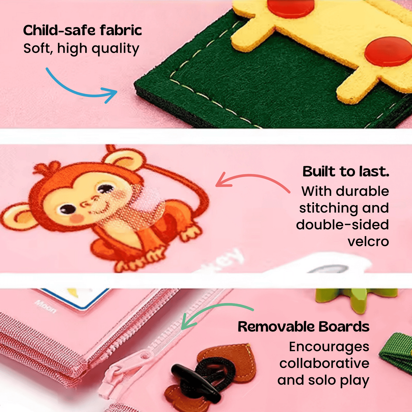 TibaToes™ Toddler Montessori Busy Board