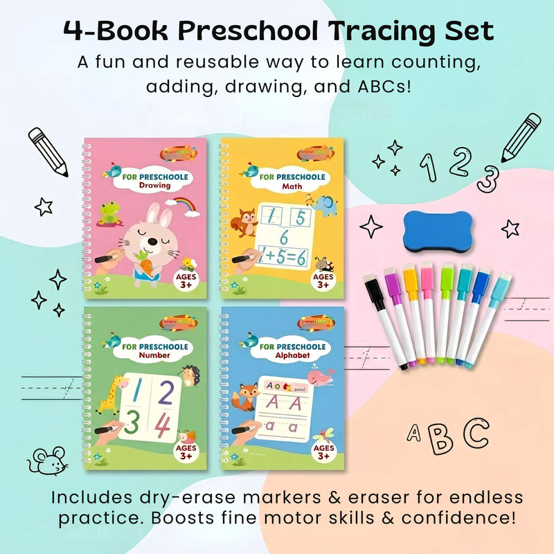 TibaToes™ Trace & Grow Reusable Writing Books