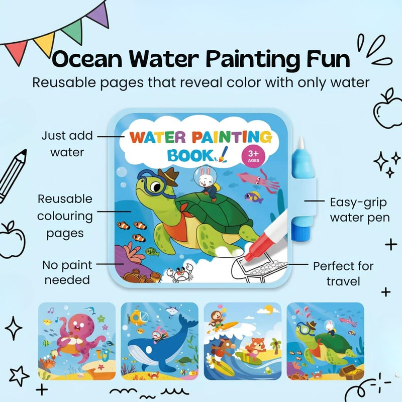 TibaToes™ Reusable Water Painting Book