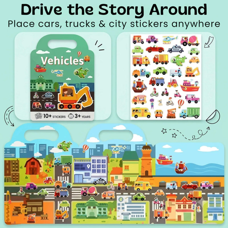 TibaToes™ PuffyScene Reusable Sticker Book