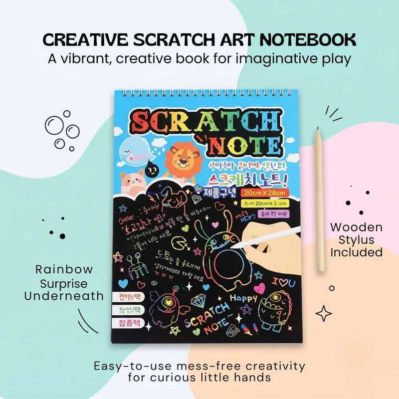 TibaToes™ RainbowReveal Scratch Art Set