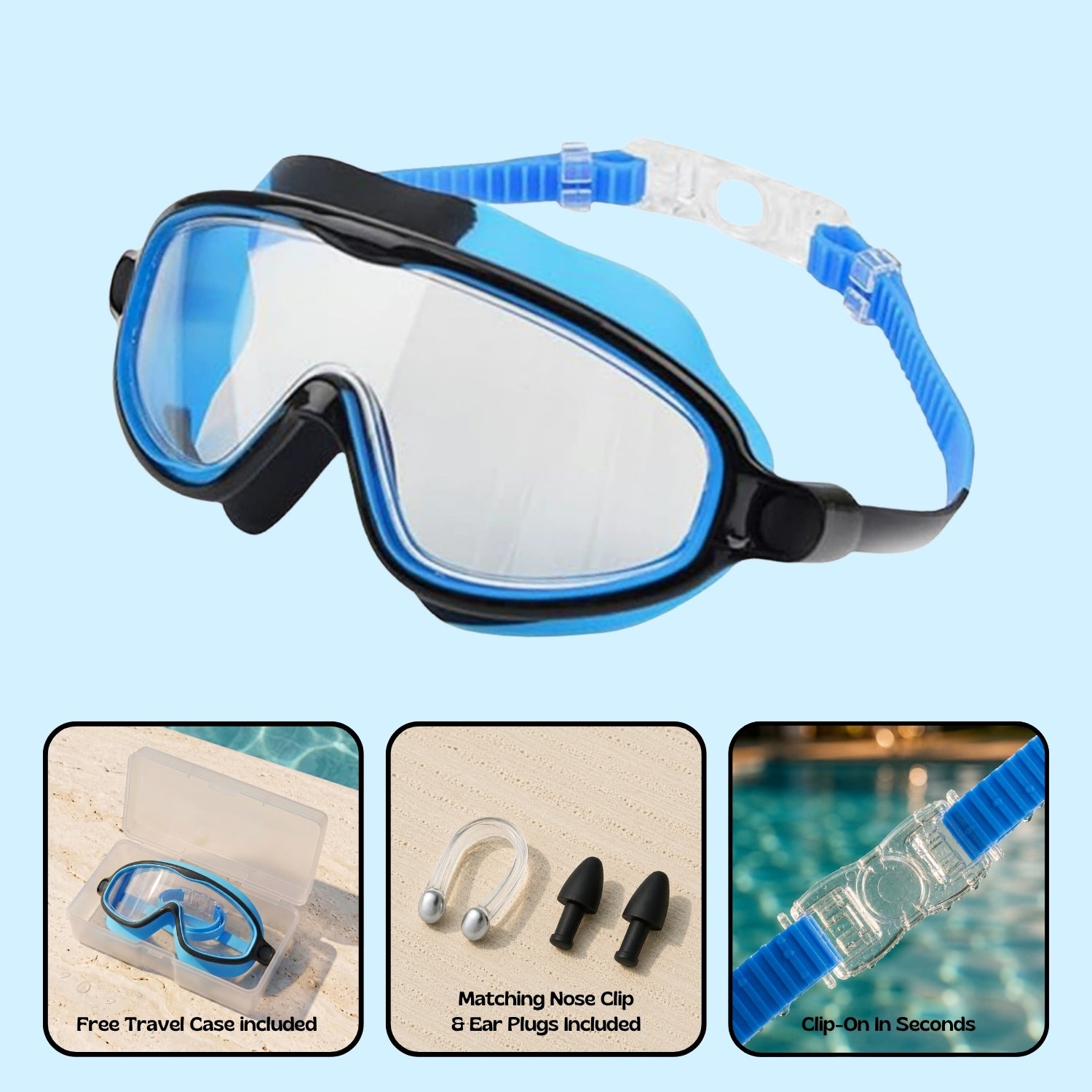 TibaToes™ Clip-On Swim Goggles