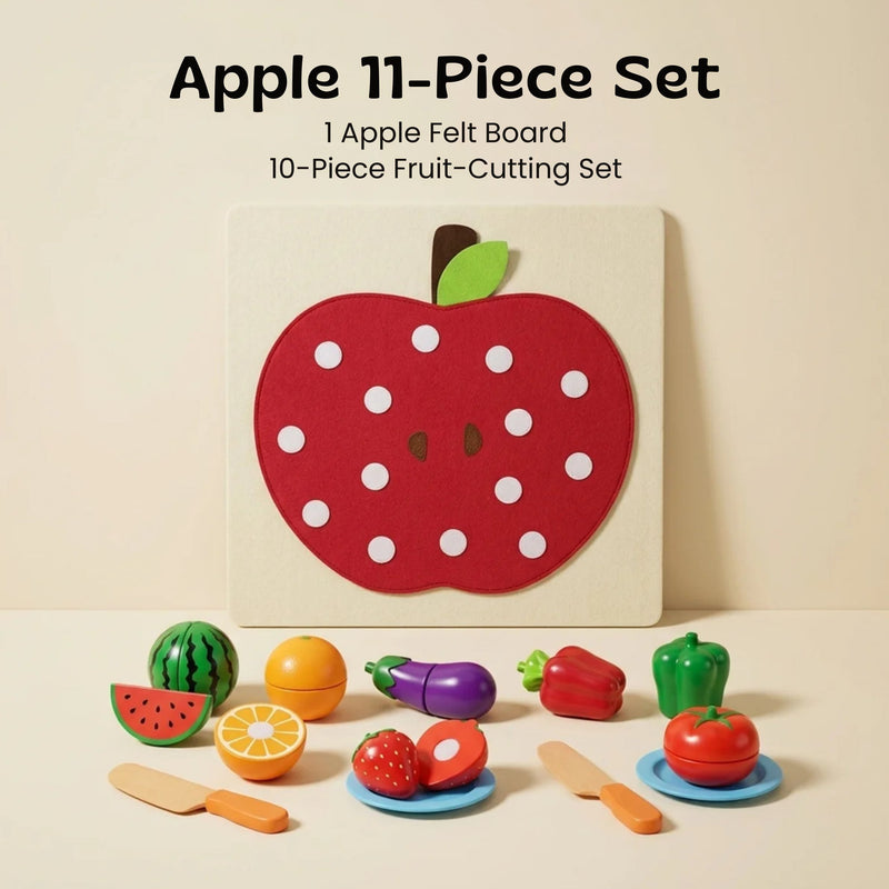 TibaToes™ ApplePatch Felt Food Sorting Board
