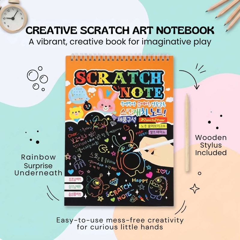 TibaToes™ RainbowReveal Scratch Art Set