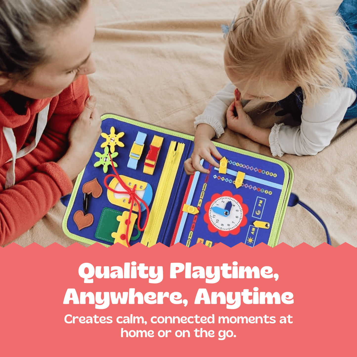 TibaToes™ Toddler Montessori Busy Board