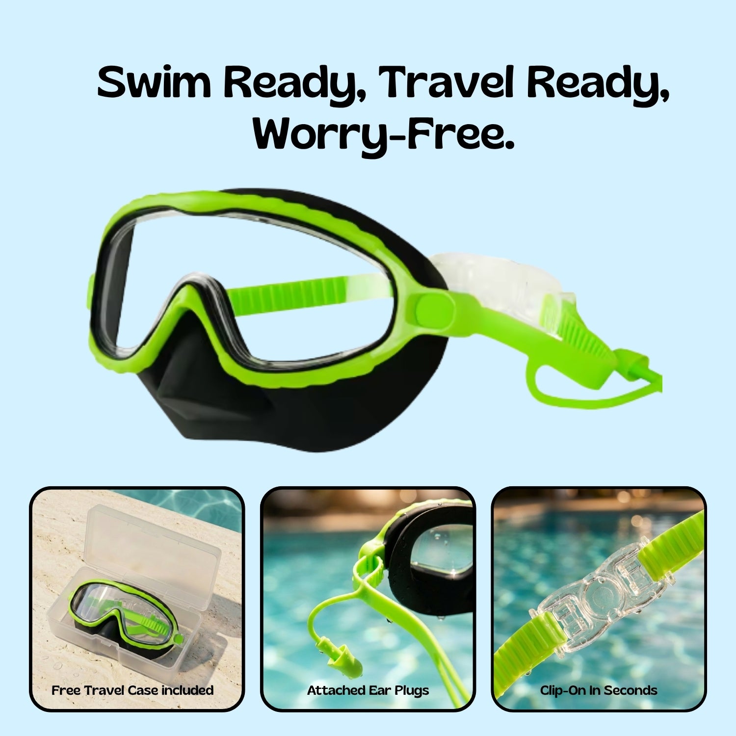 TibaToes™ Clip-On Swim Goggles