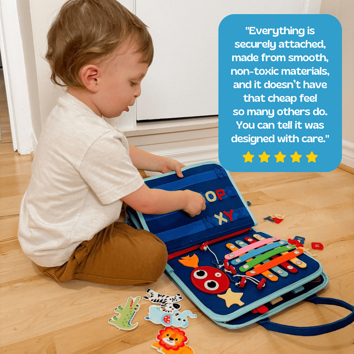 TibaToes™ Toddler Montessori Busy Board
