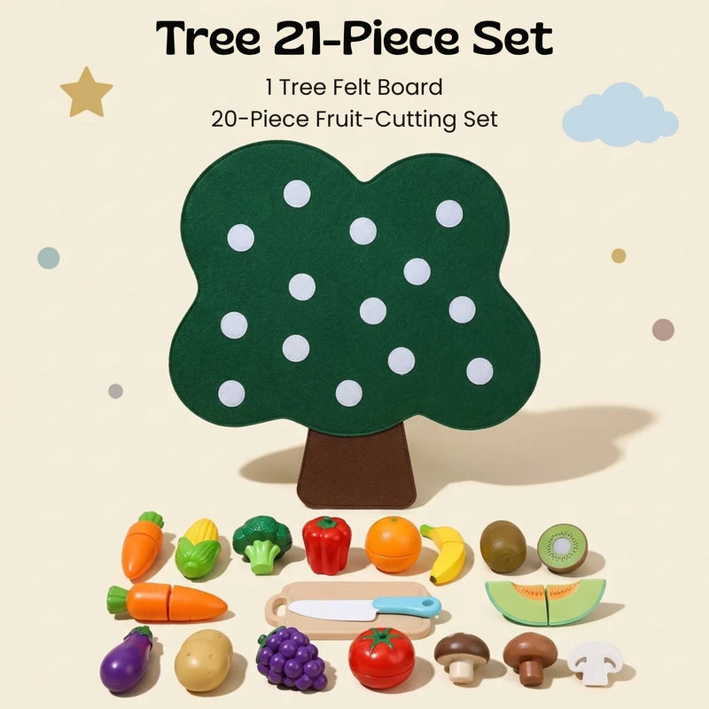 TibaToes™ ApplePatch Felt Food Sorting Board