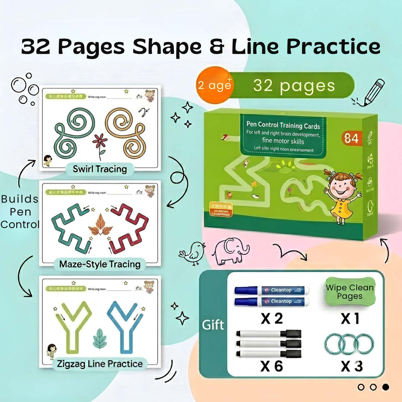 TibaToes™ Trace & Grow Reusable Writing Books