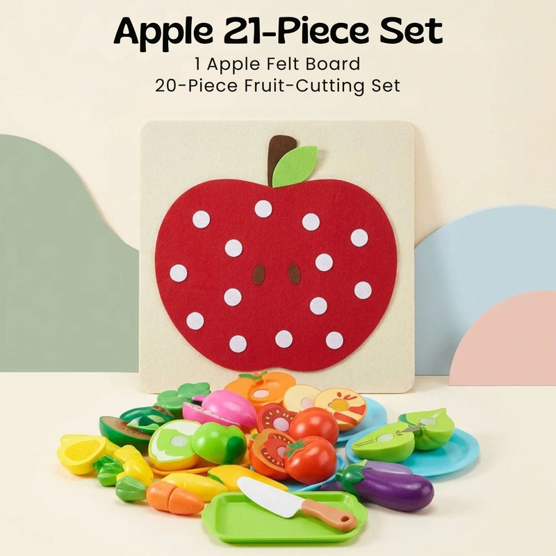 TibaToes™ ApplePatch Felt Food Sorting Board