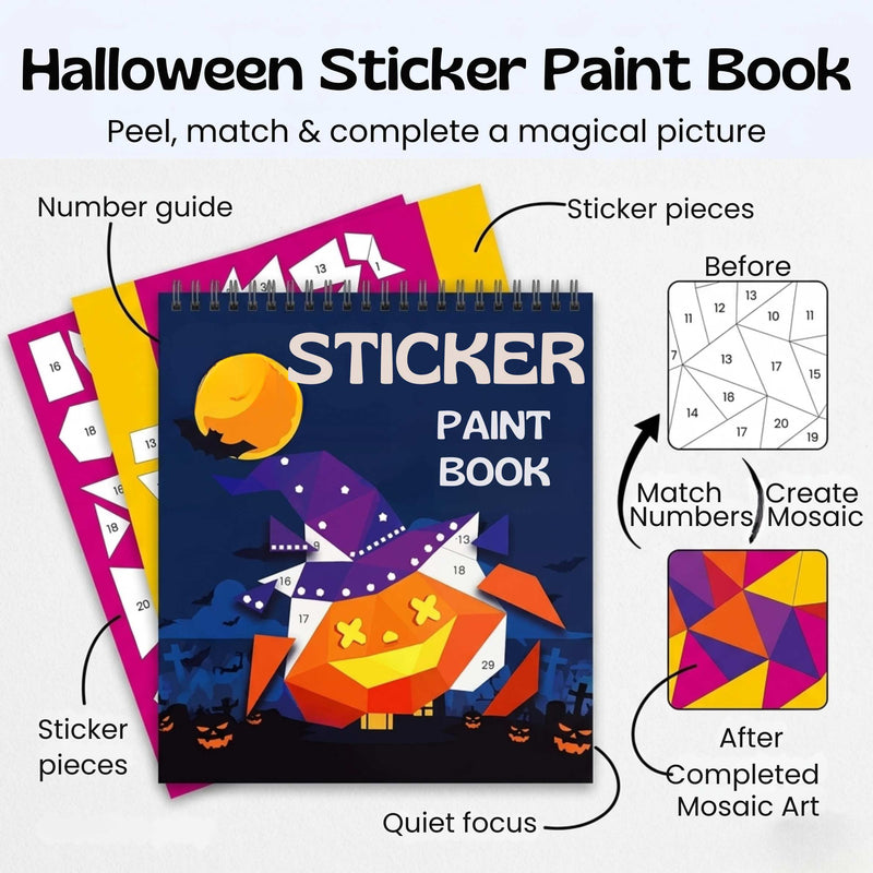 TibaToes™ StickerPaint Number Art Book