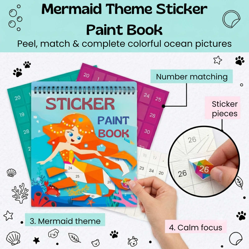 TibaToes™ StickerPaint Number Art Book