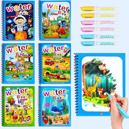 TibaToes™ Mess-Free Reusable Water Coloring Books