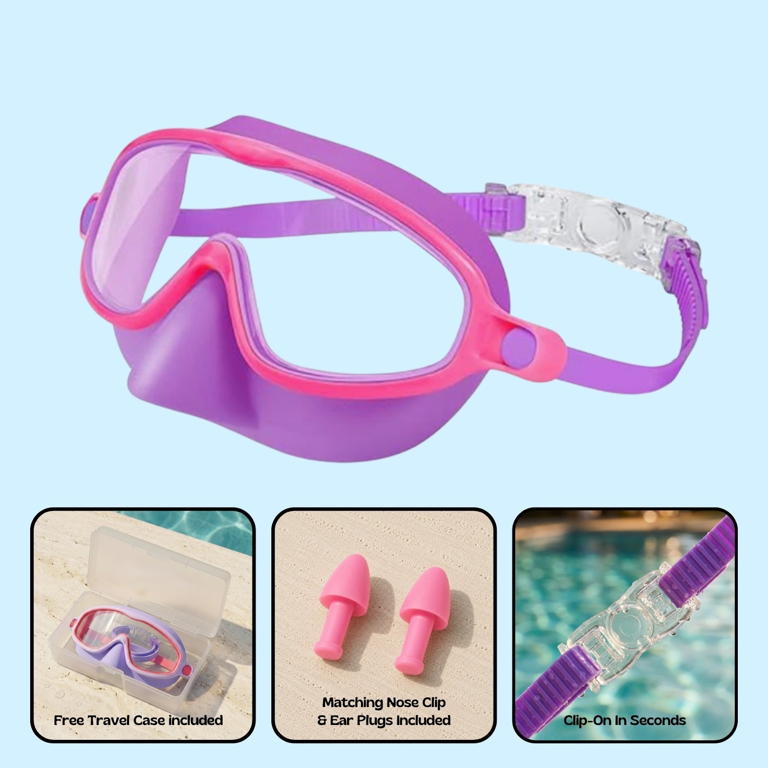 TibaToes™ Clip-On Swim Goggles