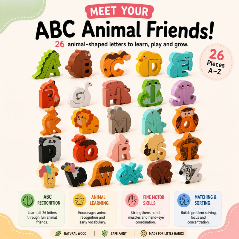 TibaToes™ Animal Alphabet Puzzle Set