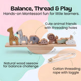 TibaToes™ Safari Balance & Threading Board