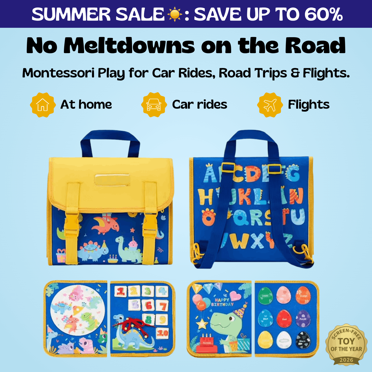 TibaToes™ Montessori Busy Board