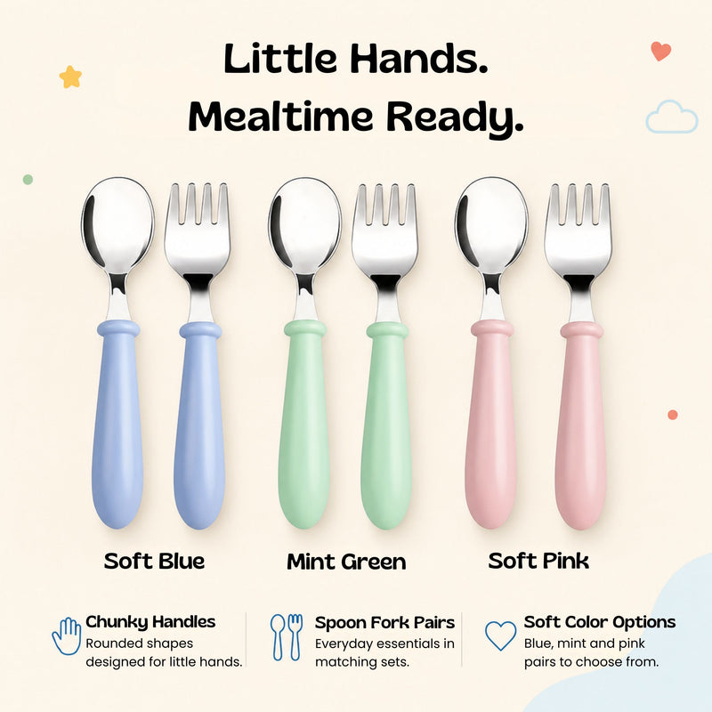 TibaToes™ LittleBite Toddler Fork & Spoon Set