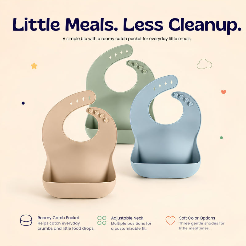 TibaToes™ PandaEar Silicone Catch Bib