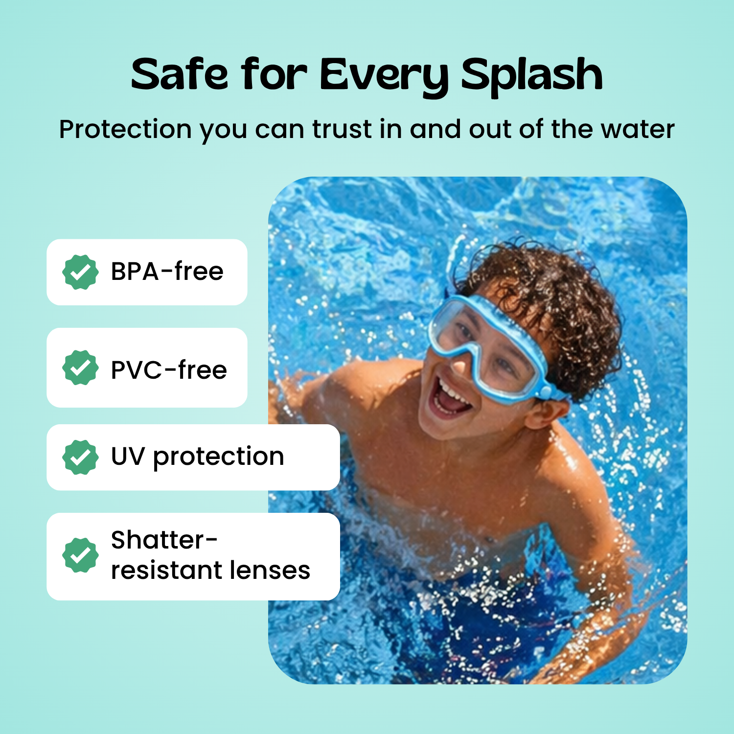 TibaToes™ Clip-On Swim Goggles