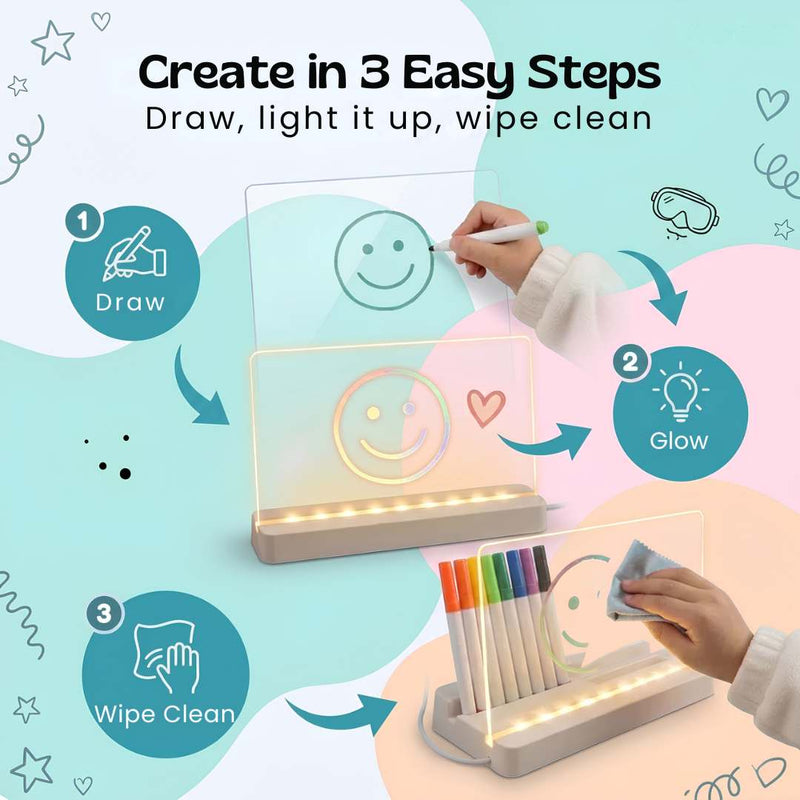 TibaToes™ GlowScribble Light-Up Drawing Board