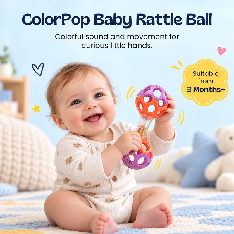 TibaToes™ ColourPop Baby Rattle Ball