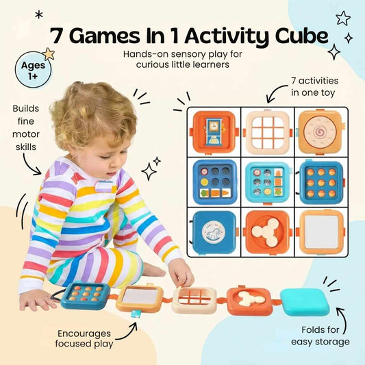 TibaToes™ Montessori Fold & Discover Activity Cube