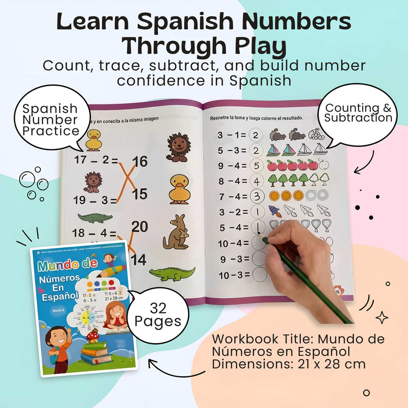 TibaToes™ Spanish NumberWorld Math Workbook